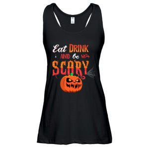 Eat Drink And Be Scary / Scary Halloween Quote Ladies Essential Flowy Tank