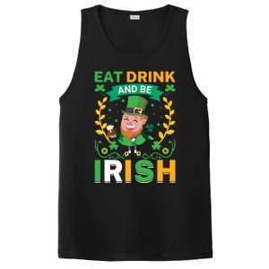 Eat Drink And Be Irish St Patricks Day PosiCharge Competitor Tank