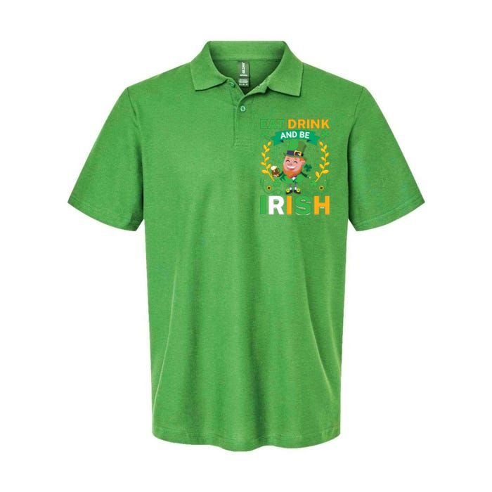 Eat Drink And Be Irish St Patricks Day Softstyle Adult Sport Polo