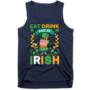 Eat Drink And Be Irish St Patricks Day Tank Top