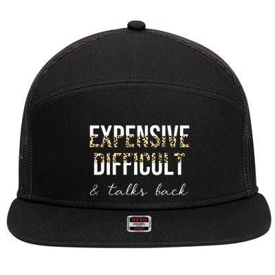 Expensive Difficult And Talks 7 Panel Mesh Trucker Snapback Hat