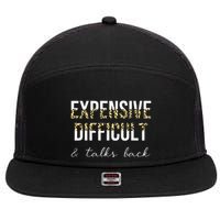 Expensive Difficult And Talks 7 Panel Mesh Trucker Snapback Hat