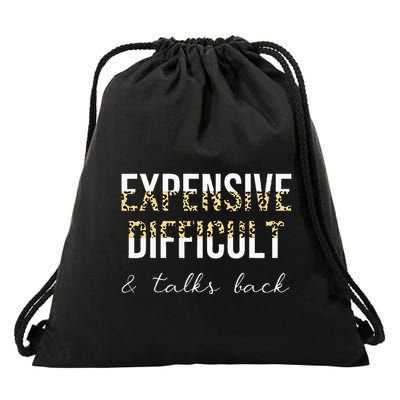 Expensive Difficult And Talks Drawstring Bag