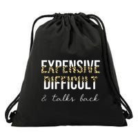 Expensive Difficult And Talks Drawstring Bag