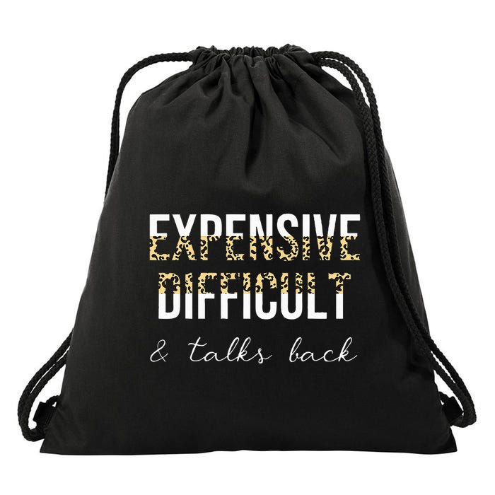 Expensive Difficult And Talks Drawstring Bag