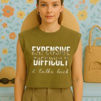 Expensive Difficult And Talks Garment-Dyed Women's Muscle Tee