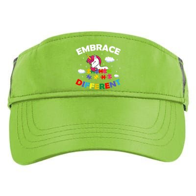 Embrace Different Autism Awareness Unicorn Gift Adult Drive Performance Visor