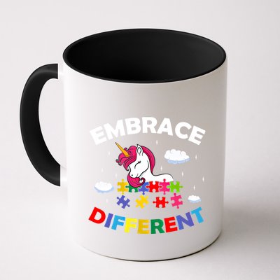 Embrace Different Autism Awareness Unicorn Gift Mug
