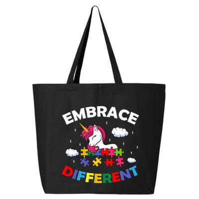 Embrace Different Autism Awareness Unicorn Gift 25L Jumbo Tote