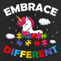 Embrace Different Autism Awareness Unicorn Gift 25L Jumbo Tote
