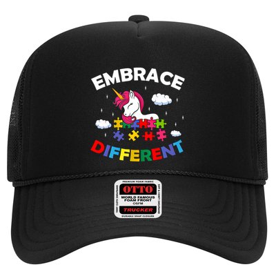 Embrace Different Autism Awareness Unicorn Gift Trucker Hat