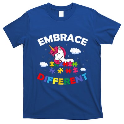 Embrace Different Autism Awareness Unicorn Gift T-Shirt
