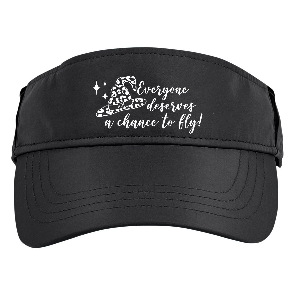 Everyone Deserves A Chance To Fly Witch Halloween Adult Drive Performance Visor