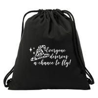 Everyone Deserves A Chance To Fly Witch Halloween Drawstring Bag