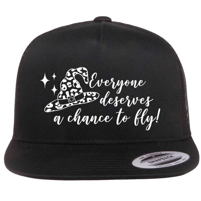 Everyone Deserves A Chance To Fly Witch Halloween Flatbill Hat