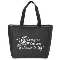 Everyone Deserves A Chance To Fly Witch Halloween Zip Tote Bag
