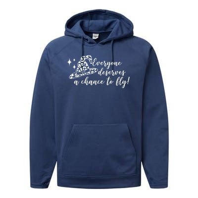 Everyone Deserves A Chance To Fly Witch Halloween Performance Fleece Hoodie