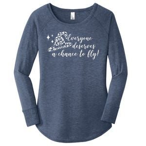 Everyone Deserves A Chance To Fly Witch Halloween Women's Perfect Tri Tunic Long Sleeve Shirt