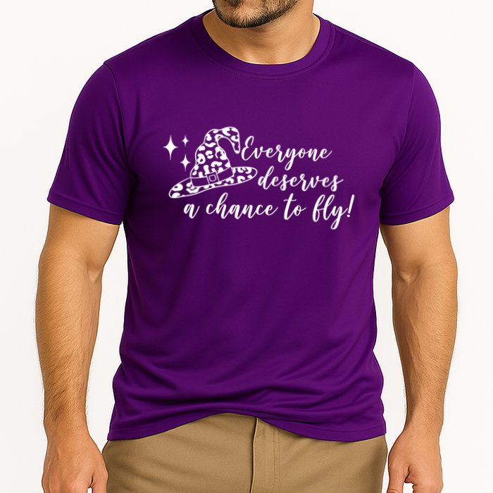 Everyone Deserves A Chance To Fly Witch Halloween Cooling Performance Crew T-Shirt
