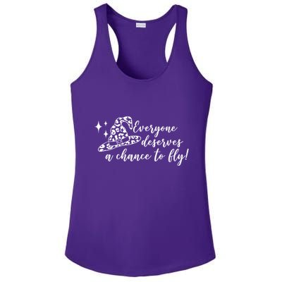 Everyone Deserves A Chance To Fly Witch Halloween Ladies PosiCharge Competitor Racerback Tank