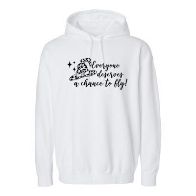 Everyone Deserves A Chance To Fly Witch Halloween Garment-Dyed Fleece Hoodie