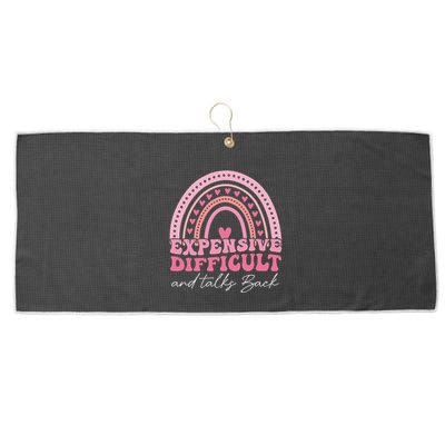 Expensive Difficult And Talks Back Mothers Day Mom Life Large Microfiber Waffle Golf Towel