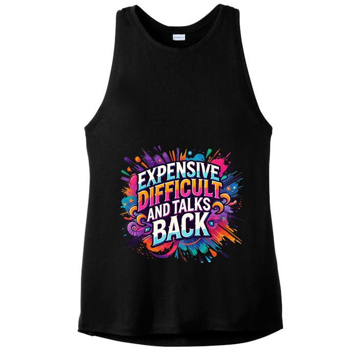 Expensive Difficult And Talks Back Ladies PosiCharge Tri-Blend Wicking Tank