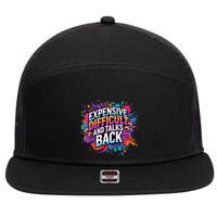 Expensive Difficult And Talks Back 7 Panel Mesh Trucker Snapback Hat