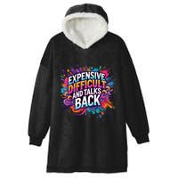 Expensive Difficult And Talks Back Hooded Wearable Blanket