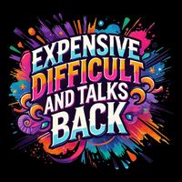 Expensive Difficult And Talks Back Drawstring Bag