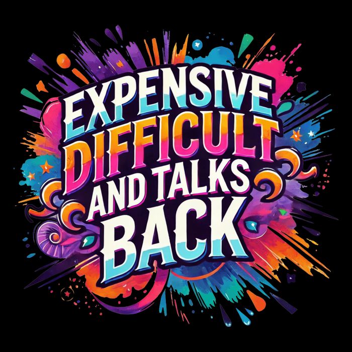 Expensive Difficult And Talks Back Drawstring Bag