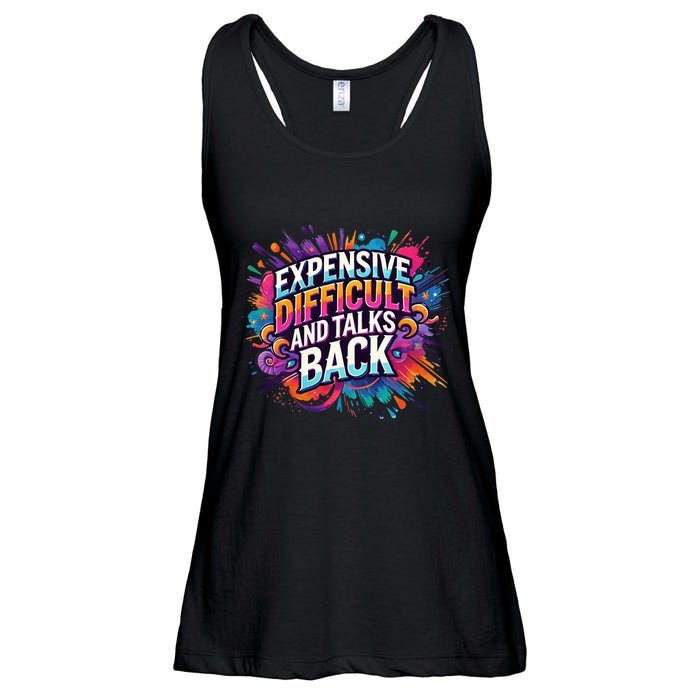 Expensive Difficult And Talks Back Ladies Essential Flowy Tank