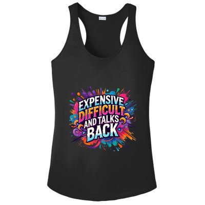 Expensive Difficult And Talks Back Ladies PosiCharge Competitor Racerback Tank