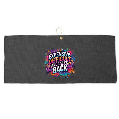 Expensive Difficult And Talks Back Large Microfiber Waffle Golf Towel