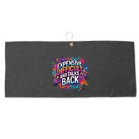 Expensive Difficult And Talks Back Large Microfiber Waffle Golf Towel