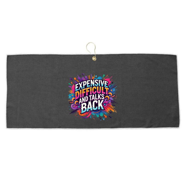 Expensive Difficult And Talks Back Large Microfiber Waffle Golf Towel