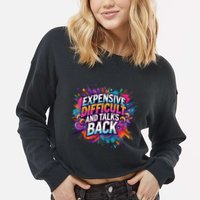 Expensive Difficult And Talks Back Cropped Pullover Crew