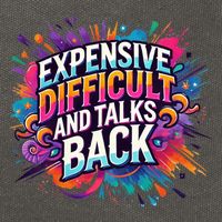 Expensive Difficult And Talks Back Cotton Canvas Backpack