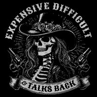 Expensive Difficult And Talks Back Drawstring Bag