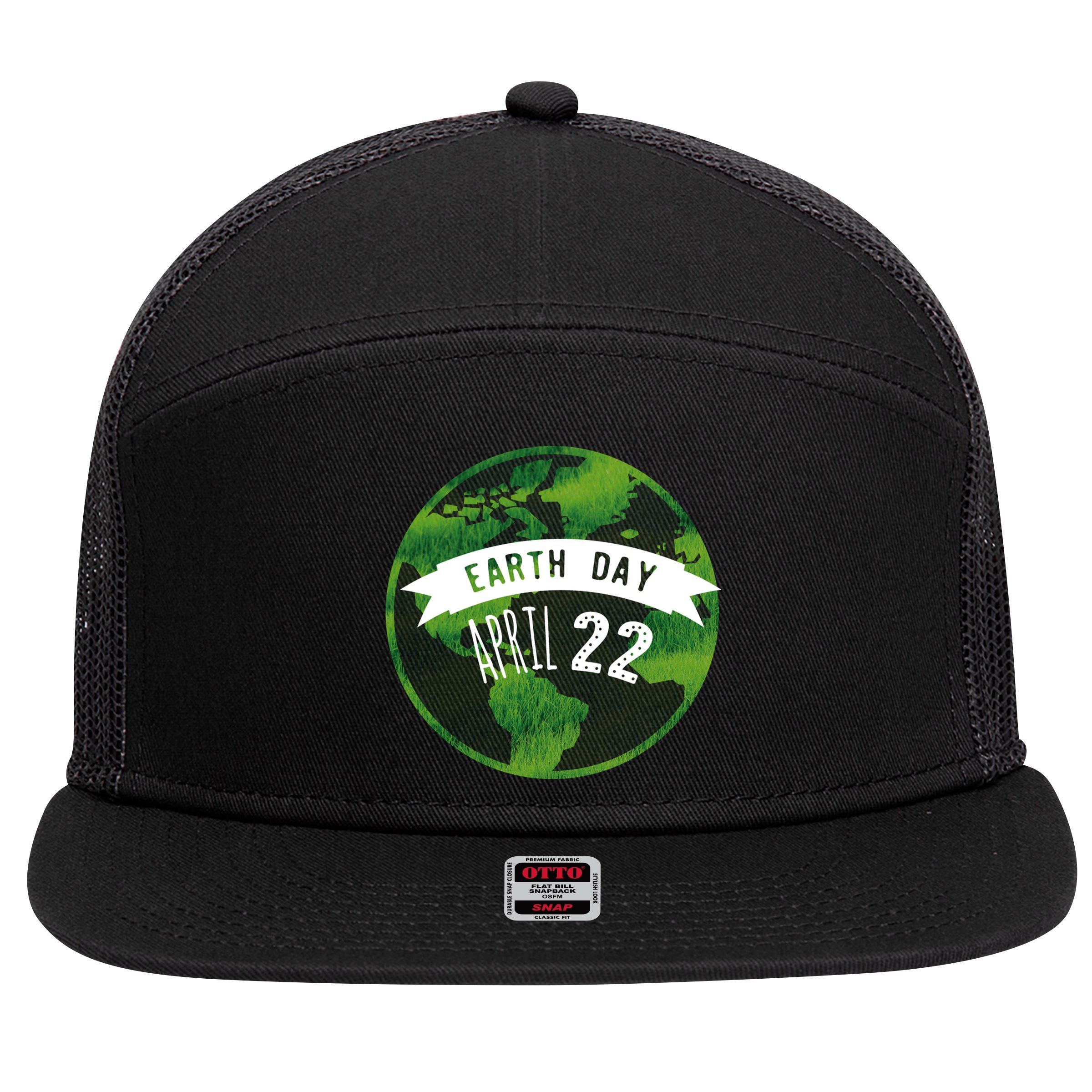 Earth Day April 22nd Awareness 7 Panel Mesh Trucker Snapback Hat