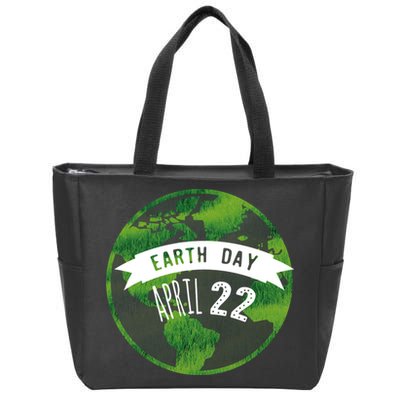 Earth Day April 22nd Awareness Zip Tote Bag