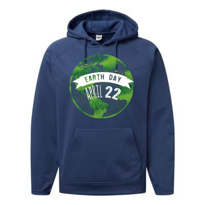 Earth Day April 22nd Awareness Performance Fleece Hoodie