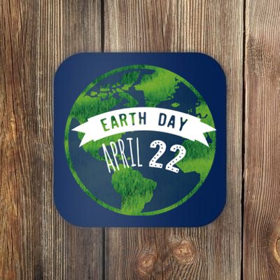 Earth Day April 22nd Awareness Coaster