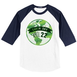 Earth Day April 22nd Awareness Baseball Sleeve Shirt