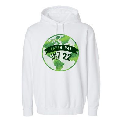 Earth Day April 22nd Awareness Garment-Dyed Fleece Hoodie