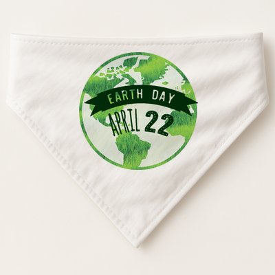 Earth Day April 22nd Awareness USA-Made Doggie Bandana