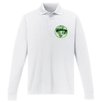 Earth Day April 22nd Awareness Performance Long Sleeve Polo