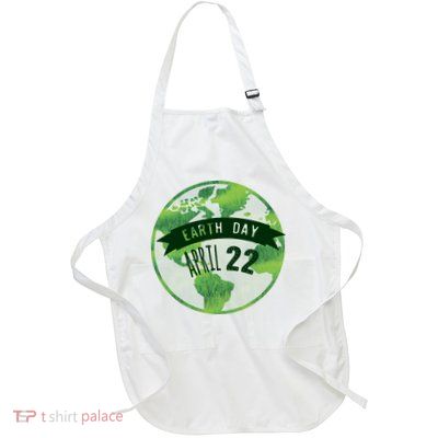 Earth Day April 22nd Awareness Full-Length Apron With Pockets