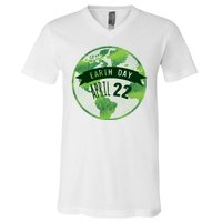 Earth Day April 22nd Awareness V-Neck T-Shirt