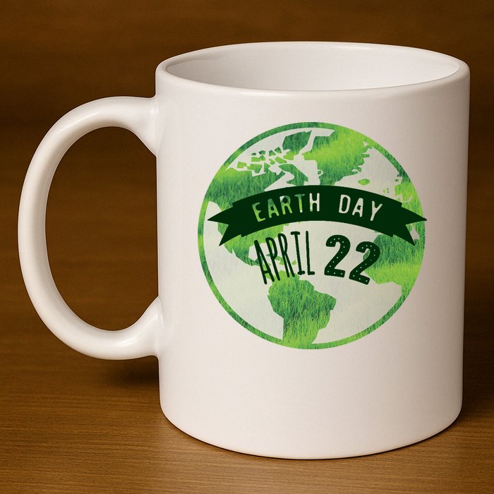 Earth Day April 22nd Awareness 11oz C Handle Ceramic Mug